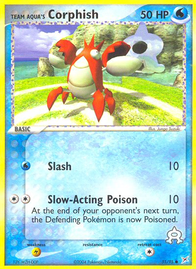Team Aqua's Corphish — illustrated card