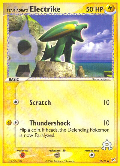 Team Aqua's Electrike — illustrated card