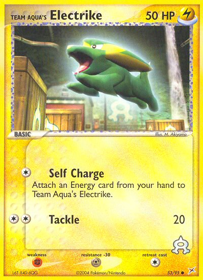 Team Aqua's Electrike — illustrated card