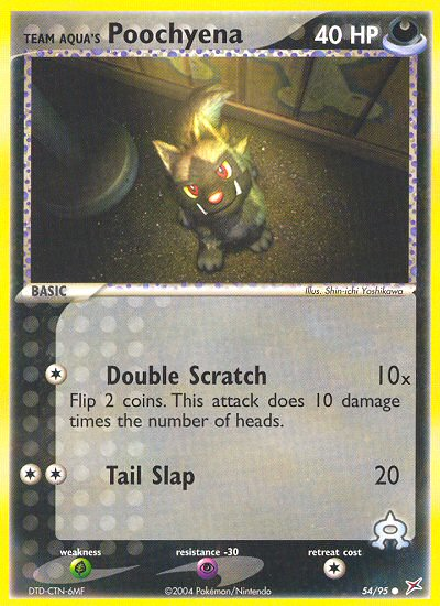 Team Aqua's Poochyena — illustrated card