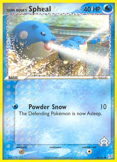 Team Aqua's Spheal — illustrated card