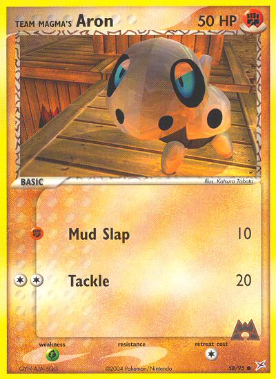 Team Magma's Aron — illustrated card