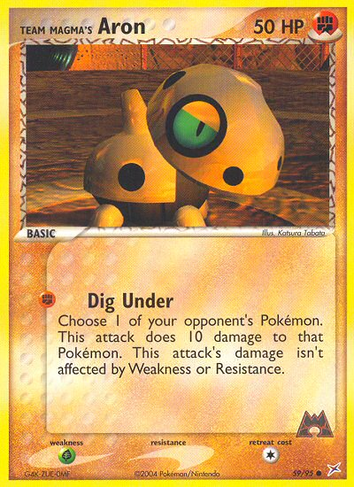 Team Magma's Aron — illustrated card