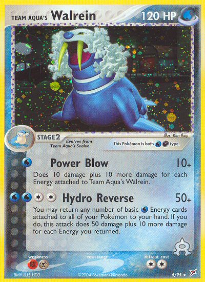 Team Aqua's Walrein — illustrated card