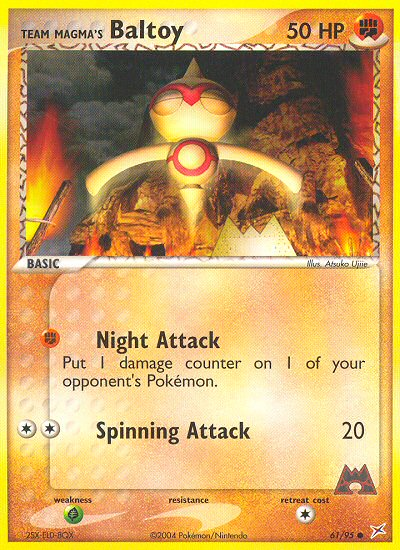Team Magma's Baltoy — illustrated card