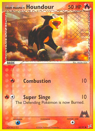 Team Magma's Houndour — illustrated card