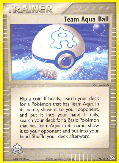 Team Aqua Ball — illustrated card