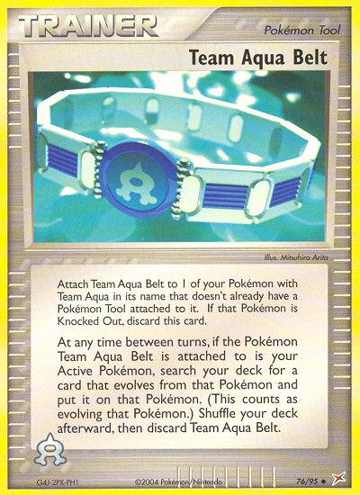 Team Aqua Belt — illustrated card