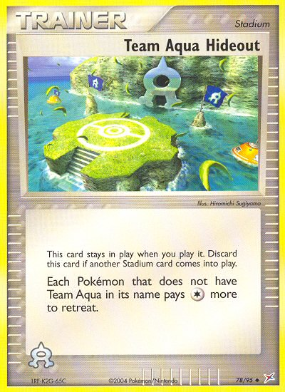 Team Aqua Hideout — illustrated card