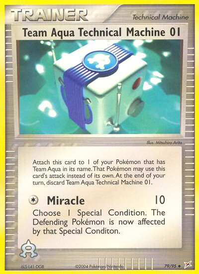 Team Aqua Technical Machine 01 — illustrated card
