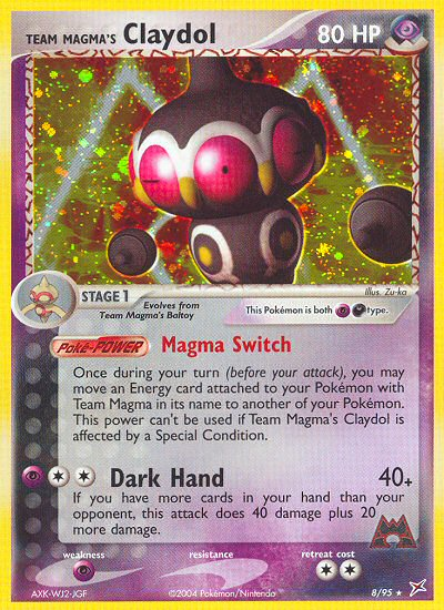 Team Magma's Claydol — illustrated card