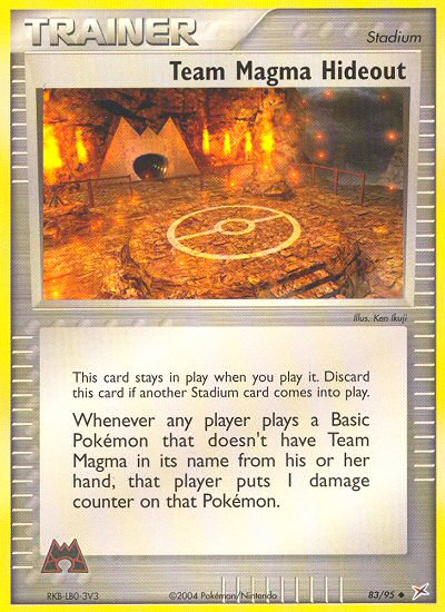 Team Magma Hideout — illustrated card