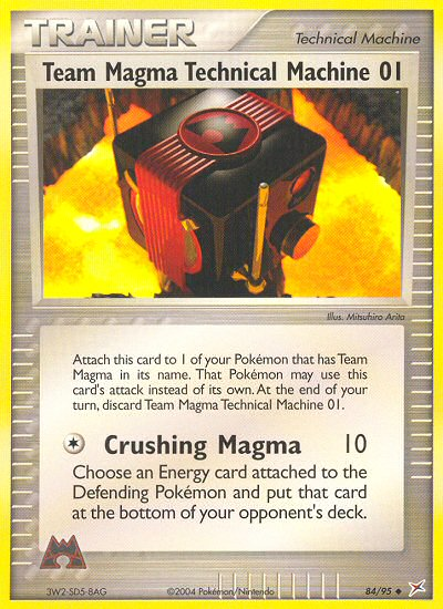 Team Magma Technical Machine 01 — illustrated card