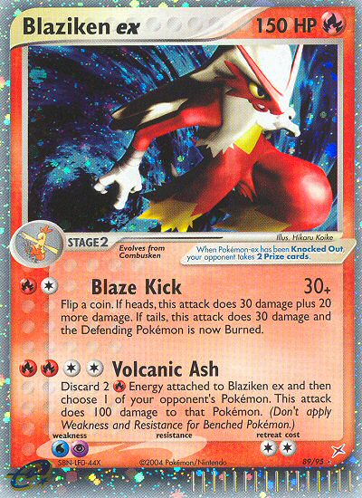 Blaziken ex — illustrated card