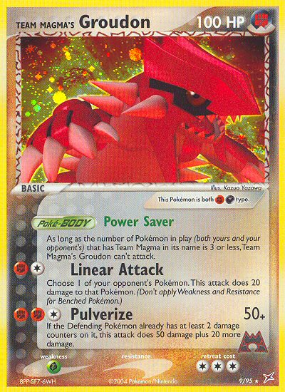 Team Magma's Groudon — illustrated card