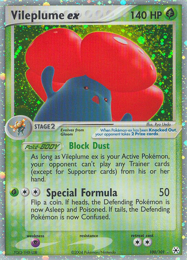 Vileplume ex — illustrated card