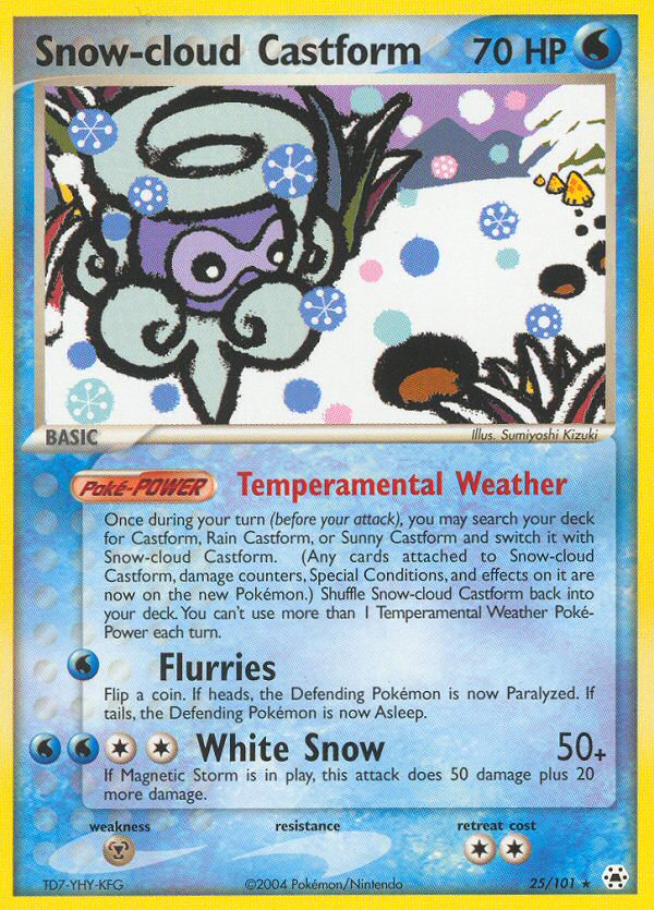 Snow-cloud Castform — illustrated card