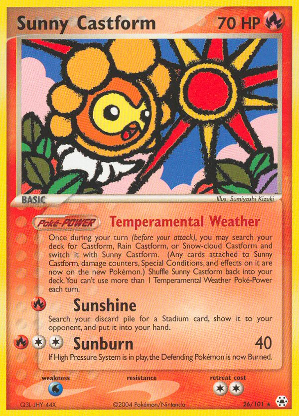 Sunny Castform — illustrated card