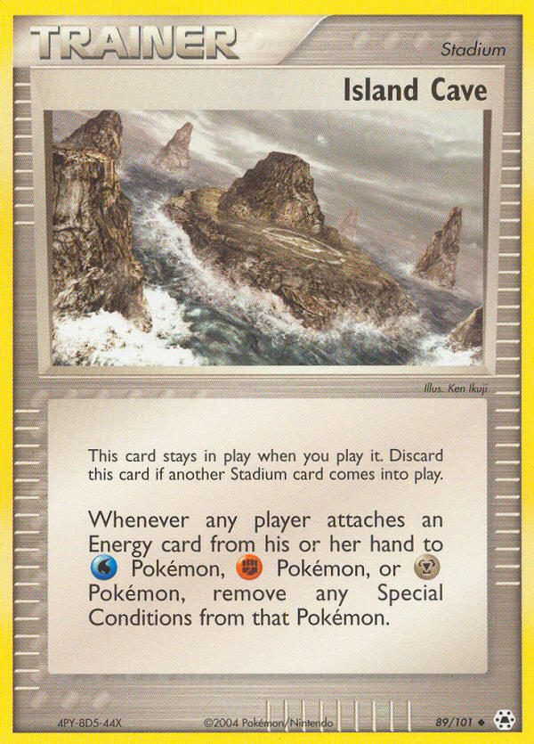 Island Cave — illustrated card