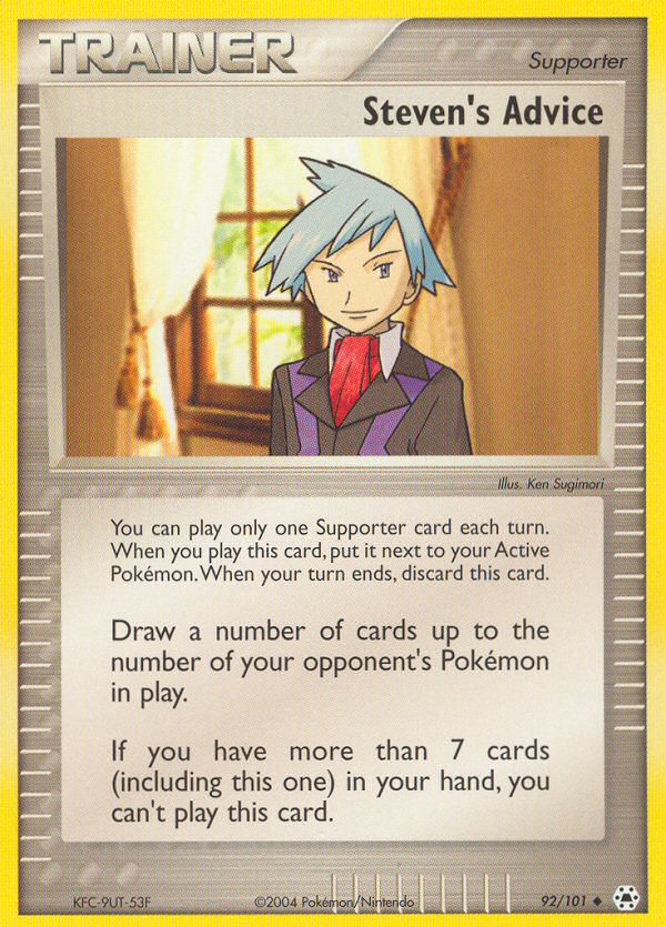 Steven's Advice — illustrated card