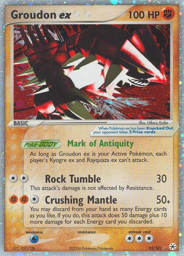Groudon ex — illustrated card