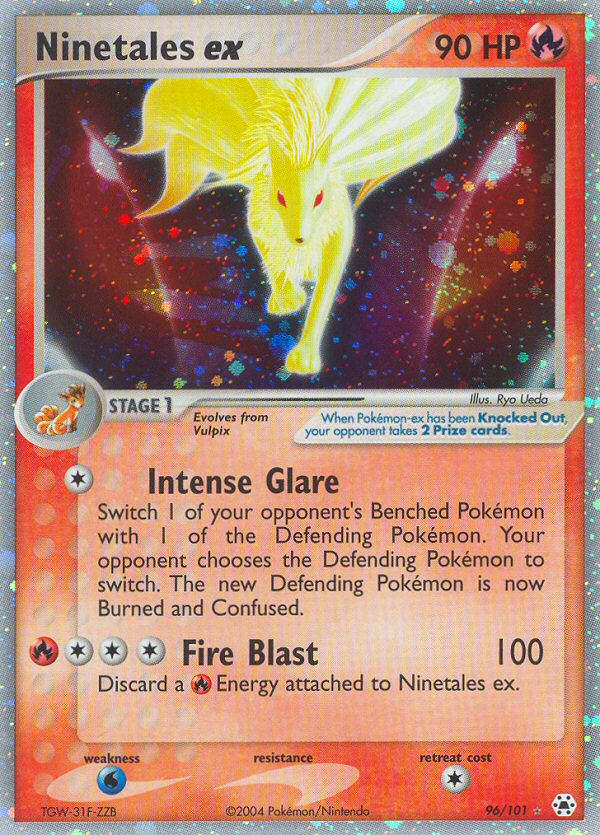 Ninetales ex — illustrated card
