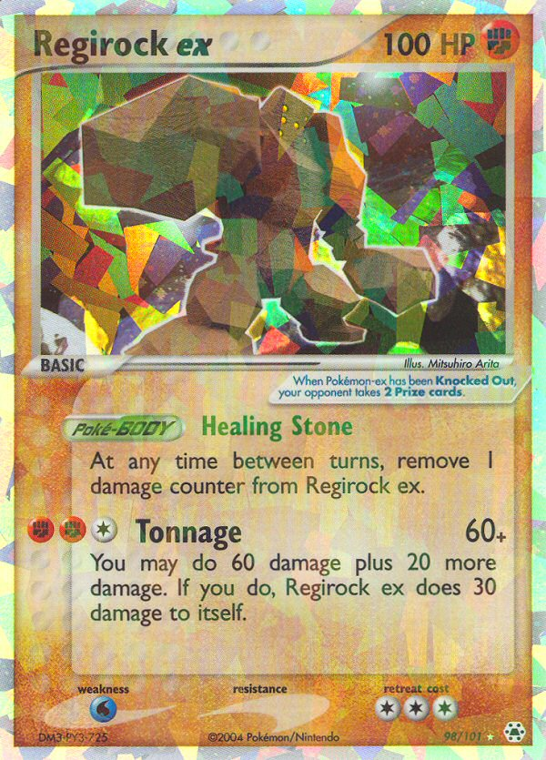 Regirock ex — illustrated card