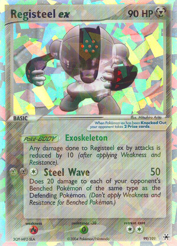 Registeel ex — illustrated card