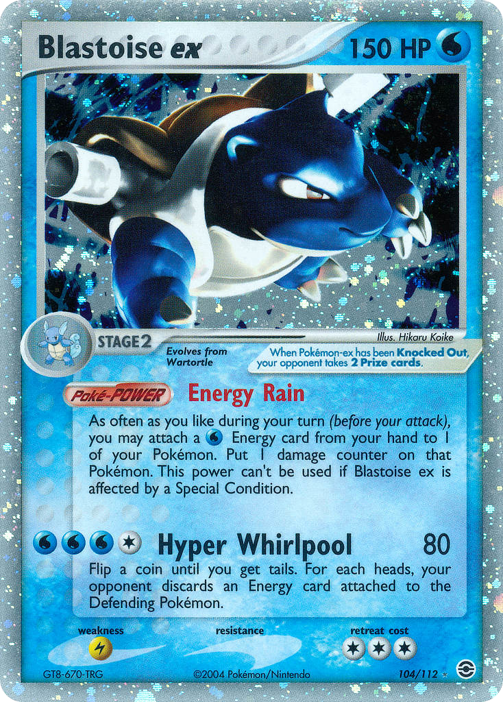 Blastoise ex — illustrated card