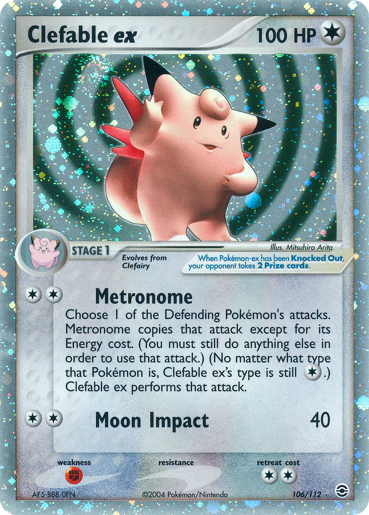 Clefable ex — illustrated card