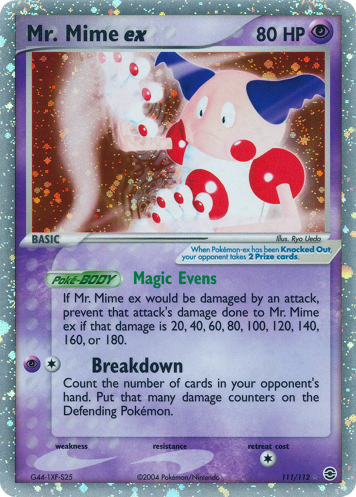 Mr. Mime ex — illustrated card