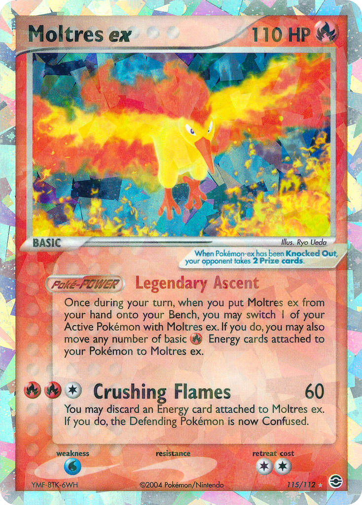 Moltres ex — illustrated card