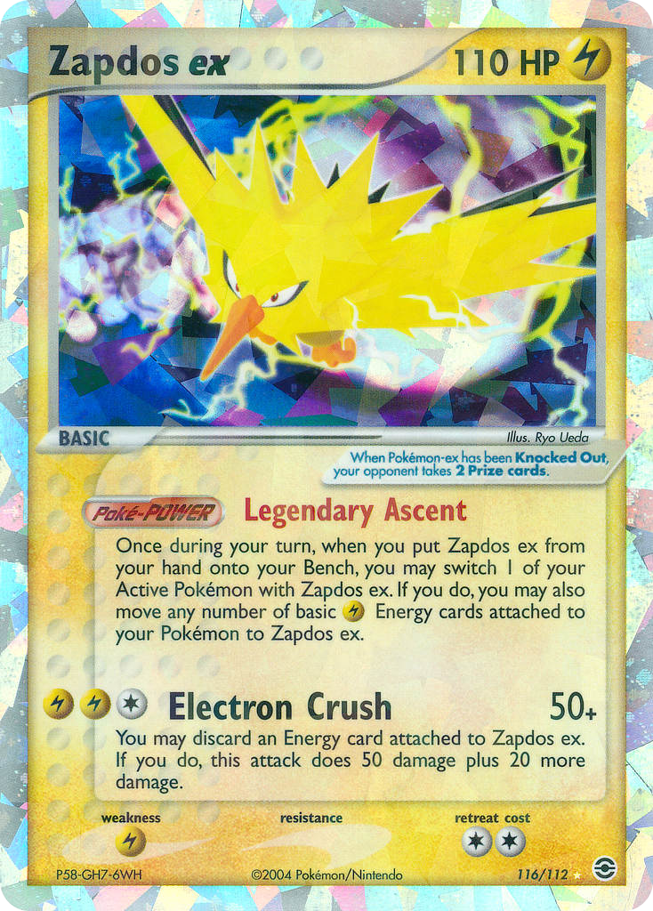Zapdos ex — illustrated card