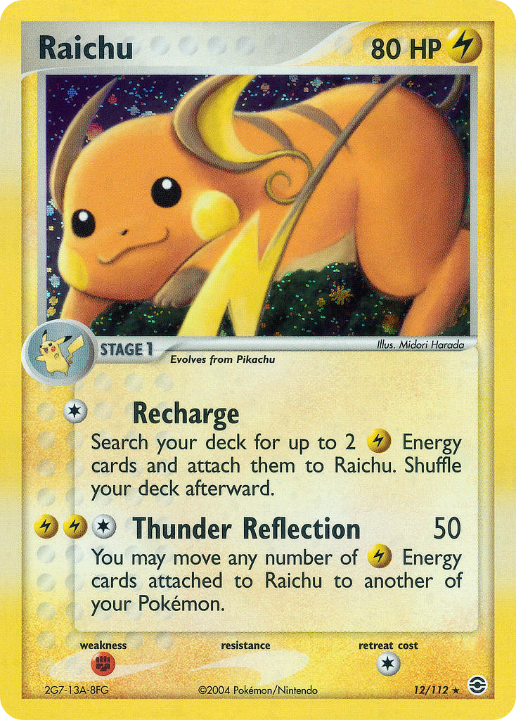 Raichu — illustrated card