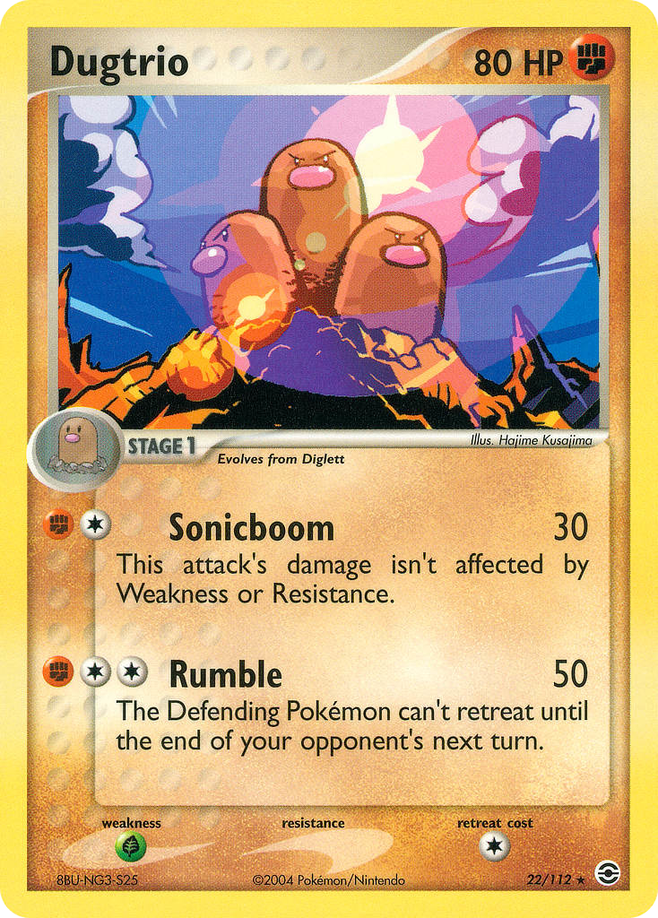 Dugtrio — illustrated card