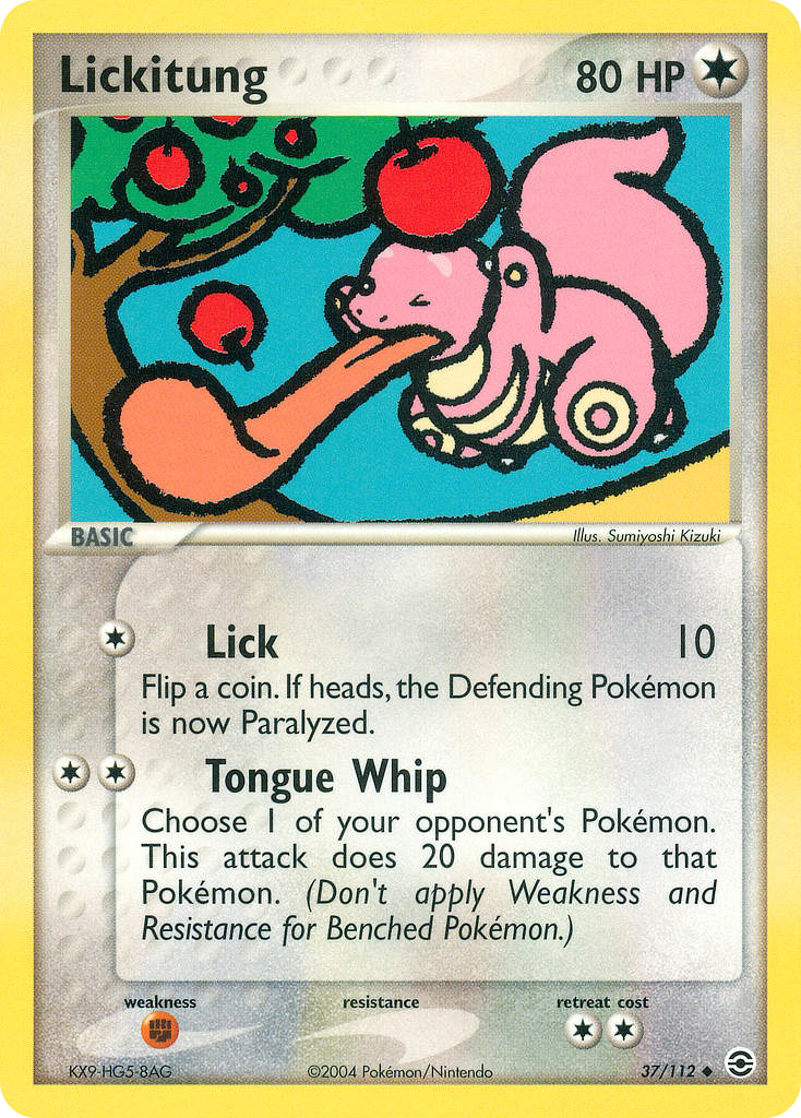 Lickitung — illustrated card