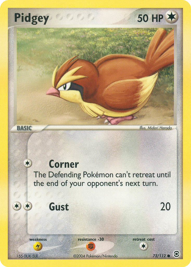 Pidgey — illustrated card