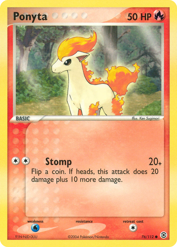 Ponyta — illustrated card
