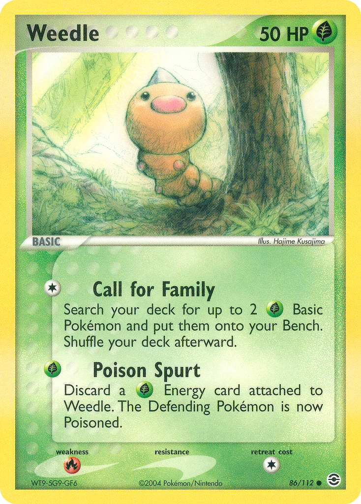 Weedle — illustrated card
