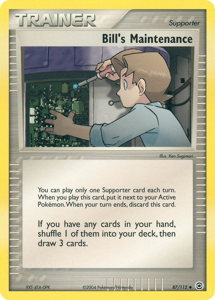Bill's Maintenance — illustrated card