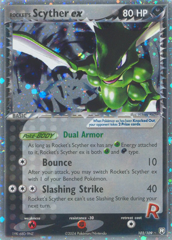 Rocket's Scyther ex — illustrated card
