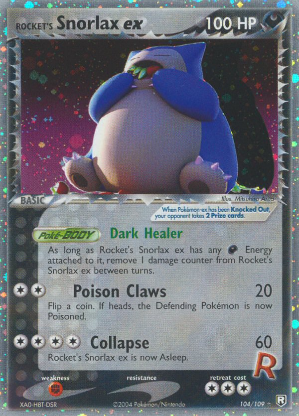 Rocket's Snorlax ex — illustrated card