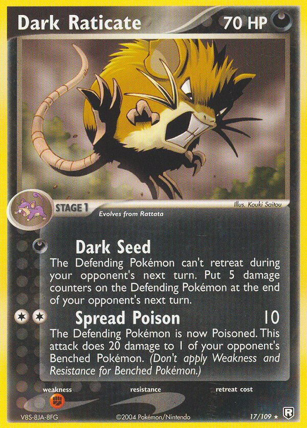 Dark Raticate — illustrated card