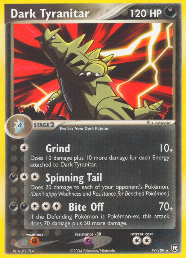 Dark Tyranitar — illustrated card
