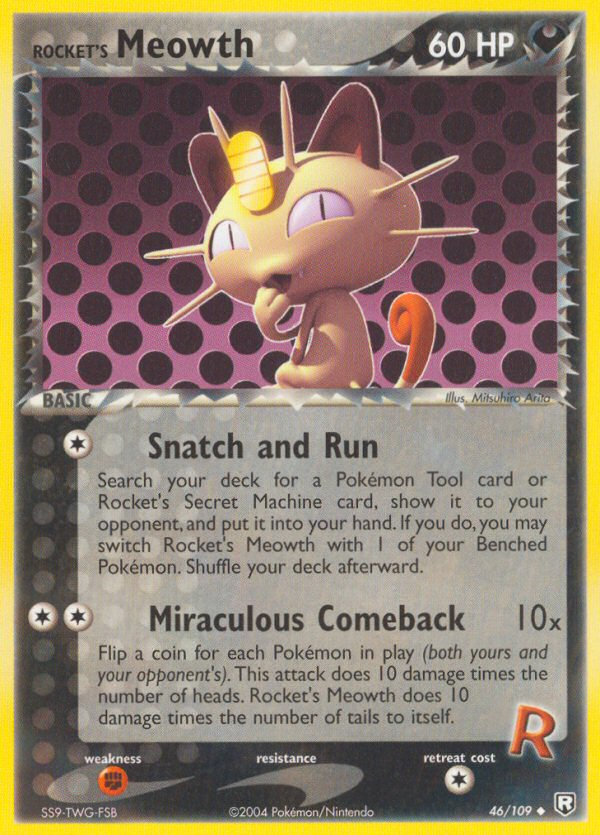 Rocket's Meowth — illustrated card