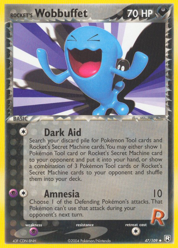 Rocket's Wobbuffet — illustrated card