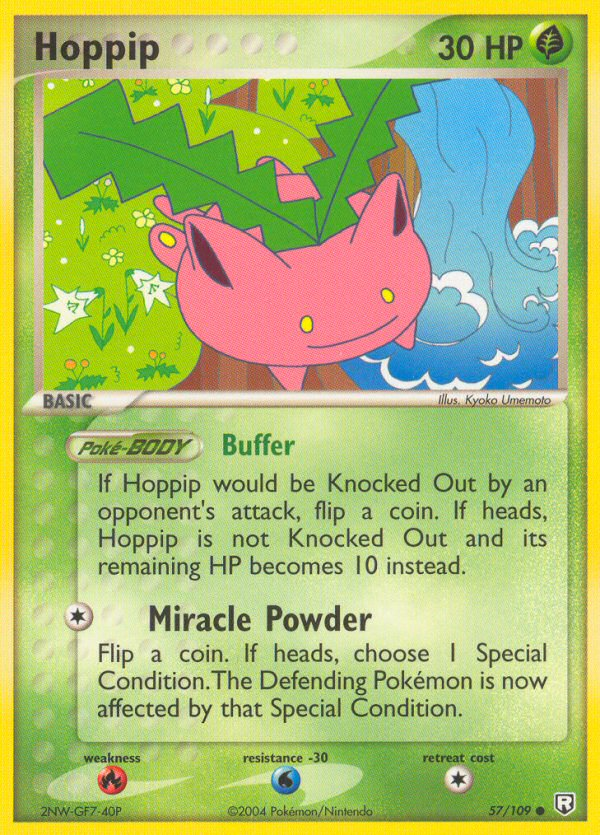 Hoppip — illustrated card