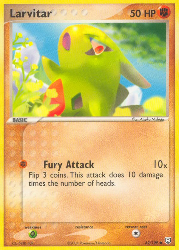 Larvitar — illustrated card