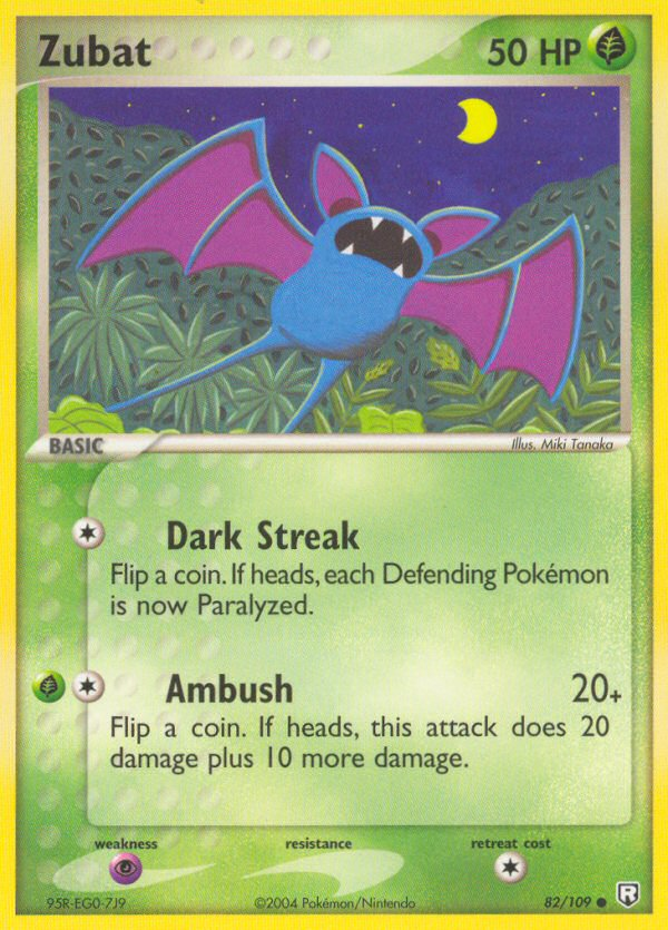 Zubat — illustrated card