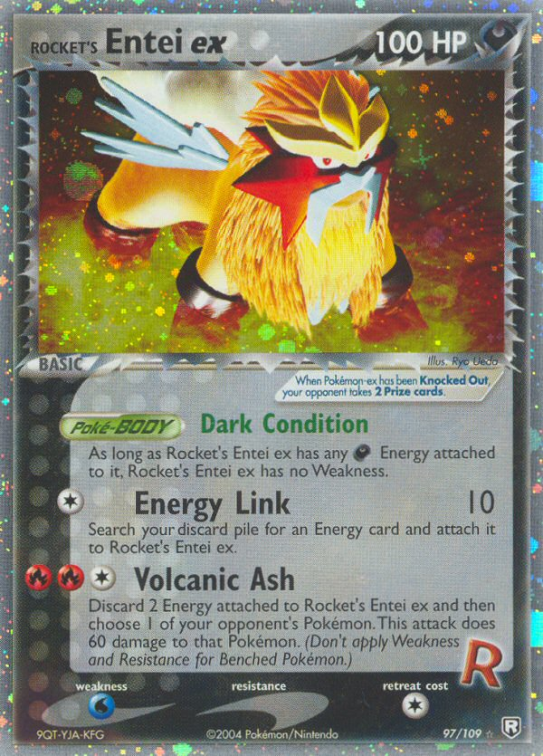 Rocket's Entei ex — illustrated card